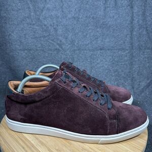 Allen Edmonds Courtside Shoes Men's 10 E Brown Suede Low Top Casual‎ Sneakers